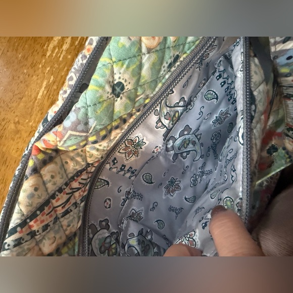 Vera Bradley multi-compartment travel crossbody bag in Citrus Paisley pattern - Picture 7 of 14